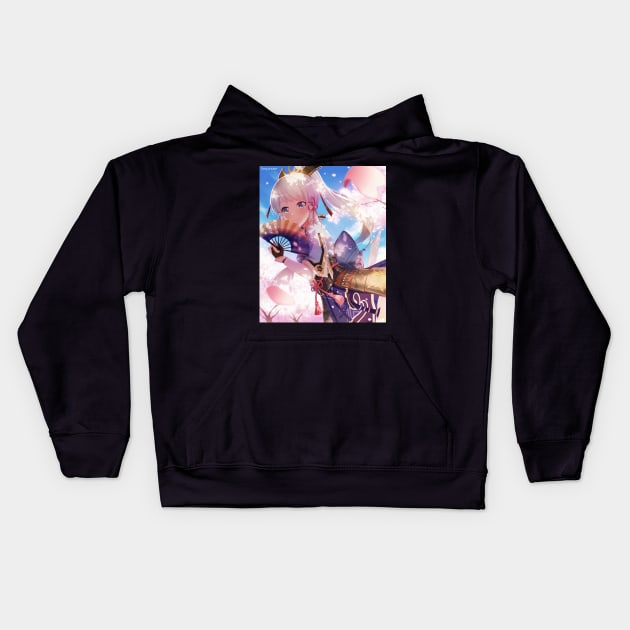 Wakamiya Eve as Ayaka Kids Hoodie by Despuntater